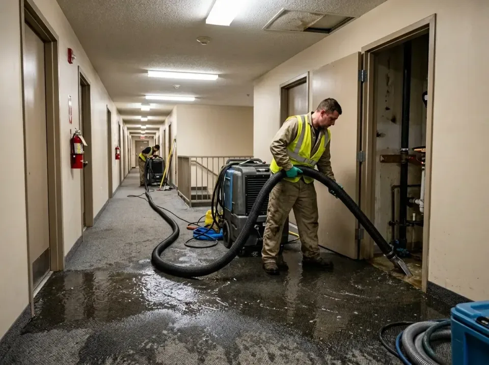 multi-unit-apartment-hallway-f-005 — frequently asked questions, Emergency Burst Pipe Water Extraction & Removal in East Nor…